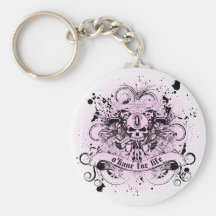O'Kane pendant la vie Keychain (rose et noir) Porte-clés