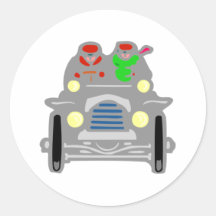 Oldtimer Auto car Runder Sticker