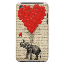 Olifant en hart gevormde ballons barely there iPod covers