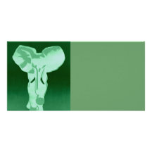 Olifant in groen fotokaarten