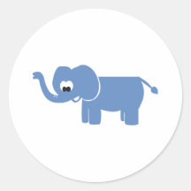 Olifant Ronde Stickers