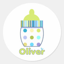 Oliver van de douane Zuigfles Ronde Stickers