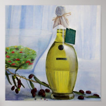 Olives et huile poster