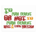 Om cement te gieten wenskaart