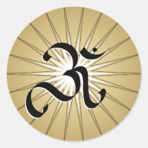 OM et étoile - autocollant