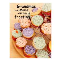 Oma's die Moederdag Cupcakes berijpen Wenskaart