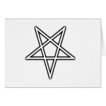 Omgekeerde Pentagram Wenskaart