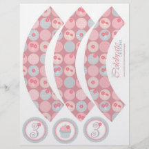 Omslag 3 van Cupcake van het Meisje van de schat Fullcolor Folder