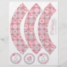 Omslag 5 van Cupcake van het Meisje van de schat Gepersonaliseerde Folder