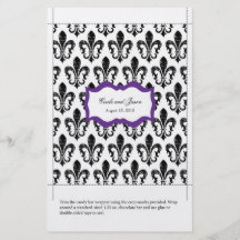 Omslag | van de Bar van het snoep Paars New Orlean Gepersonaliseerde Folder
