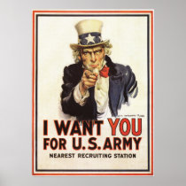 Oncle Sam - je vous veux - affiche vintage