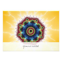 Onderzetter - Fractal Art. Gepersonaliseerde Uitnodiging