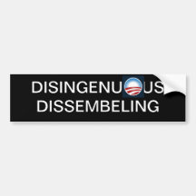 ONEERLIJKE DISSEMBELING BUMPERSTICKER