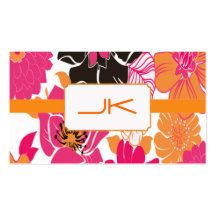 Ontwerp van Alegre van PixDezines Retro Bloemen Visitekaartje