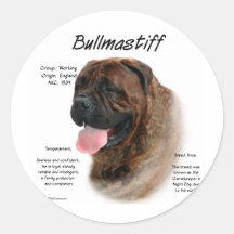 Ontwerp van de Geschiedenis van Bullmastiff (het g Sticker