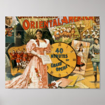 Oosters Amerika de grote opera" Wijnoogst, van "40 Poster