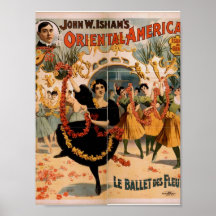 Oosters Amerika, "Le" Retro Ballet des Fleurs Afdruk