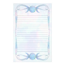 Opale triple de lune rayée papiers à lettres