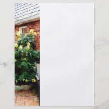 Openlucht Koffie met Hydrangea hortensia Gepersonaliseerde Folder