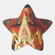 Or Bouddha de la Thaïlande de temple bouddhiste de Stickers En Étoile