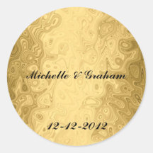 Or d'autocollant de mariage