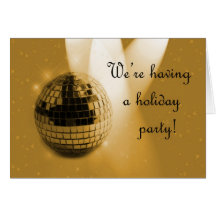 Or d'invitation de fête de vacances carte