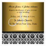 Or d'invitation de mariage damassé
