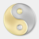 Or et argent Yin et Yang Aimants Pour Réfrigérateur