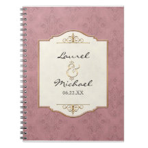Or et wedding planner élégant formel classique de  carnet à spirale
