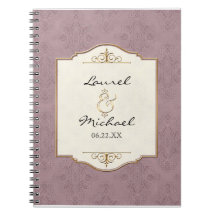 Or et wedding planner élégant formel classique de  carnet à spirale
