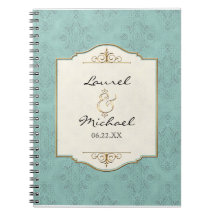 Or et wedding planner élégant formel classique de  carnet à spirale