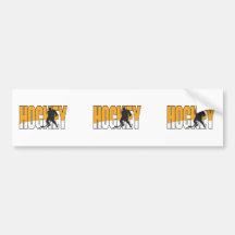 orange des textes d'hockey adhésif pour voiture