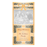 Orange faite sur commande Brown de photo de Joyeux Cartes Avec Photo
