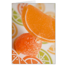 orange pressée carte de vœux