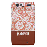 Oranje Damast; Leuk Droid RAZR Hoesjes