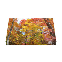 Oranje en Geel Bomen Verpakt Canvas Canvas Prints