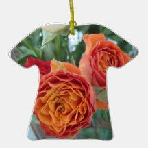 oranje en rode rozen ornamenten