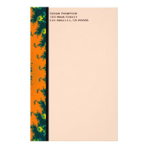oranje fractal persoonlijk briefpapier