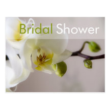 Orchidée blanche • Carte postale nuptiale d'invita