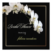 Orchidee/Bruids/het Huwelijk van PixDezines de Wit Persoonlijke Uitnodigingen