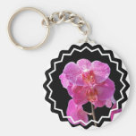 Orchidées roses de floraison Keychain Porte-clé