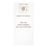 Ordre de mariage de logo de monogramme de service double carte