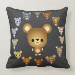 Oreiller mignon de bébés d'ours de bande dessinée oreillers american