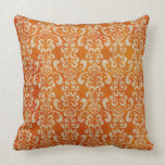 Oreiller orange de damassé de deux tons oreillers american