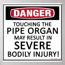 Organe de tuyau de danger posters