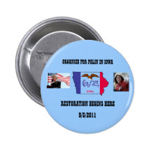 Organiseer me voor Palin in Iowa Buttons