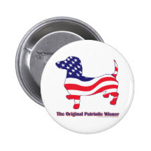 Originele Patriottische Worstje/Tekkel Speldbuttons