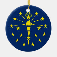 Ornement avec le drapeau de l'Indiana