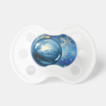 Ornement bleu de Noël Tétines