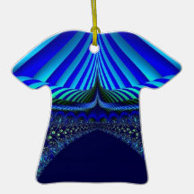 Ornement bleu du vaisseau spatial 2 de T-shirt de 